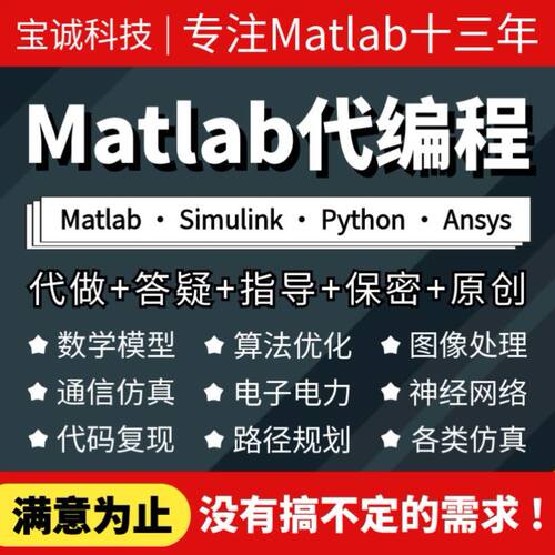 matlab代码帮做问题解决程序编写数学复现simulink建模与仿真代做