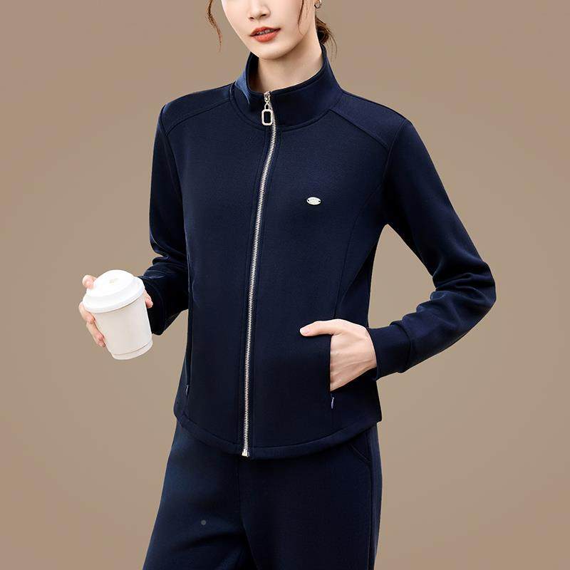 衫宽卫衣外套女春秋202965231185年新款松开薄款妈妈款运动休闲短