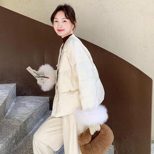 B191-B83新中提式花羽绒90服白鸭绒暖保外套