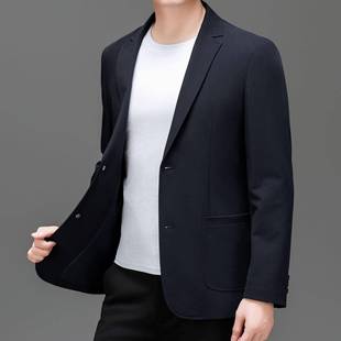 休西服男士 中青外年免99118 修身 单西套季 PP烫 薄款 2025春闲秋男装