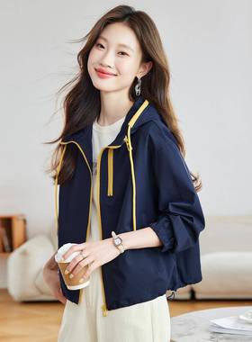 短款外套女2夹02新款秋季个子韩版宽松休ZMU68875闲时尚洋气百搭