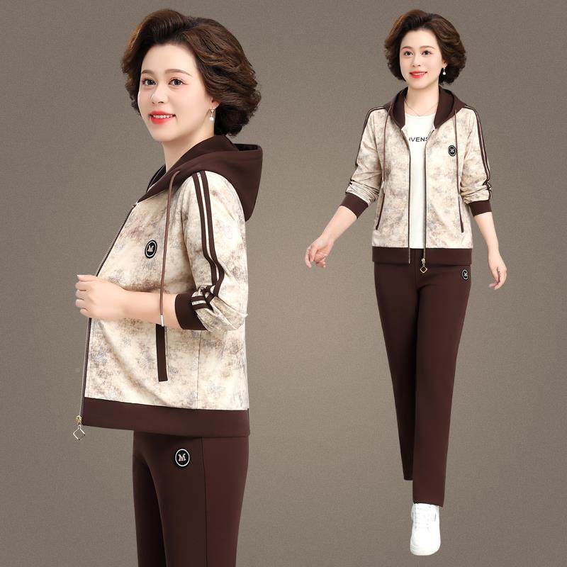 225春秋新L款女款运动休闲套装长袖96888397POO领棉质健服跑身步