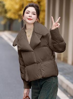 高面包服羽绒服女短款20厚24冬新款小个子端洋气加保白鸭ZYI99813