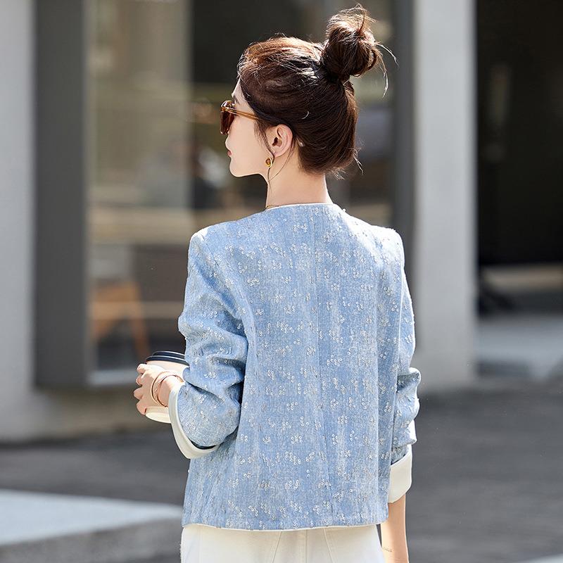 025春季新品女2装高级感新中国式风复古亮重工片时尚外套 HEHE501