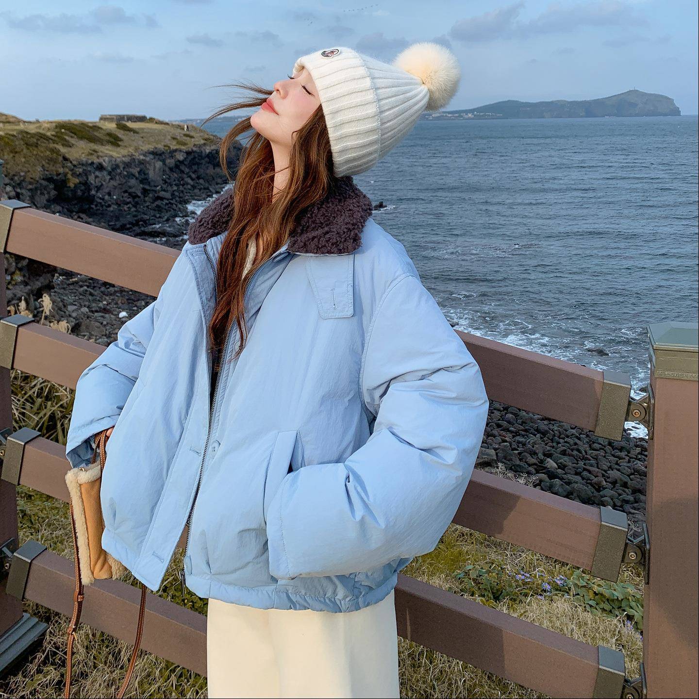 装205冬C375-252季新款工羊羔毛领羽绒2服外套