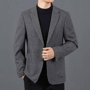高端商务休闲西服毛呢单西 款 品牌毛FM2818西装 外套男羊服士春秋季