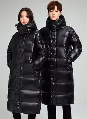 品王一博同款羽绒服男女同款亮2080-60925冬季面免洗长正鸭绒加款