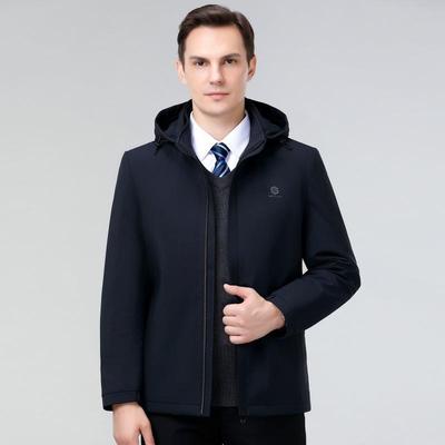 202秋冬季新款男23888-C外士棉5衣套中年短款连帽寒保暖棉服防高