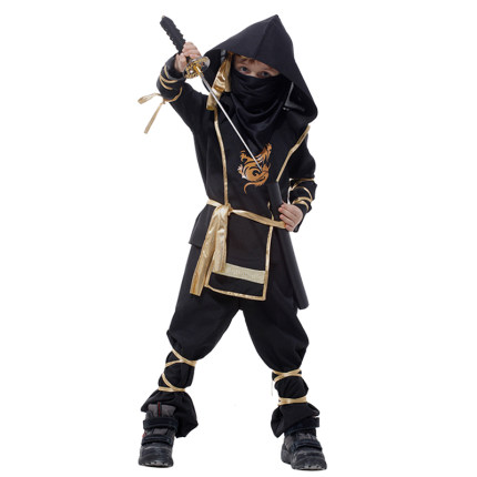 六一儿童节服装男童化妆舞会忍者服神秘武士演出服夜行衣忍者装扮