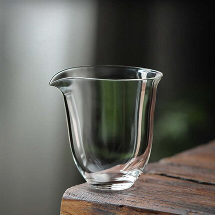 水滴鹰嘴公道杯270ml透明倒茶杯手工沏茶茶道公杯茶具分茶器单个