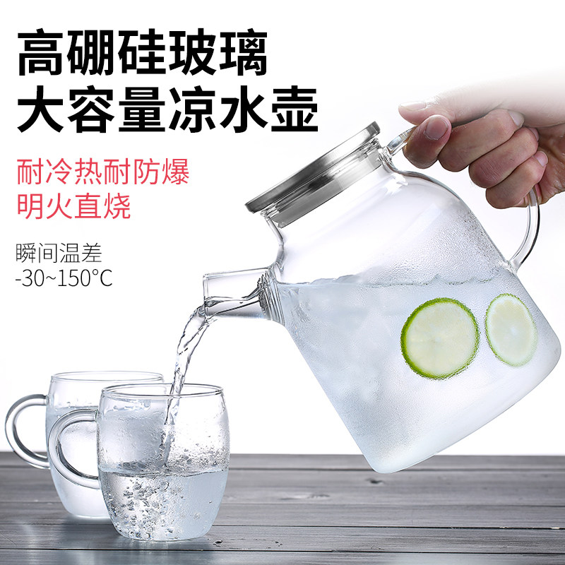 玻璃耐热防爆透明冷水壶