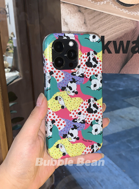 售完不补/可爱小狗复古双层二合一边框手机壳适用于苹果15promax