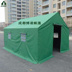 防雨加厚工程帐篷 博凌户外露营帐篷套装 镀锌钢管加地梁结构