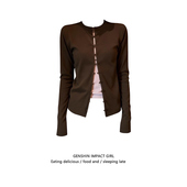 显瘦打底衫 时尚 上衣 T恤女秋冬修身 美拉德穿搭撞色假两件正肩长袖