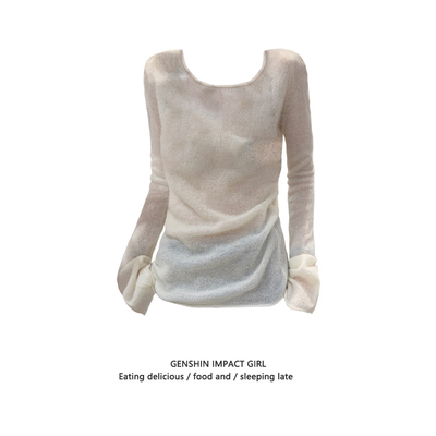 高级感气质休闲薄款针织衫上衣女