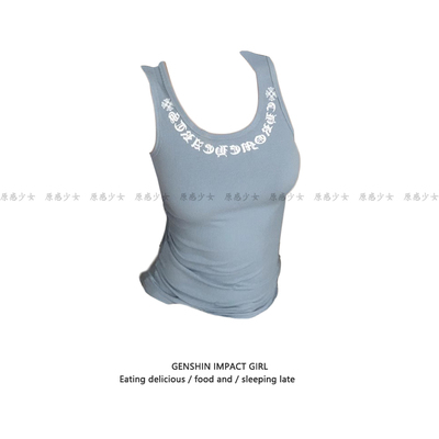 小众美式辣妹街头吊带女无袖背心