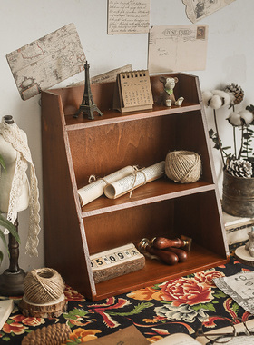 桌面置物架咖啡香水架收纳实木杯子收纳盒化妆品杯架子桌上整理架