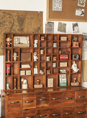 壁挂墙置物架手账胶带火漆印章盲盒泡泡玛特展示柜木质桌面收纳盒