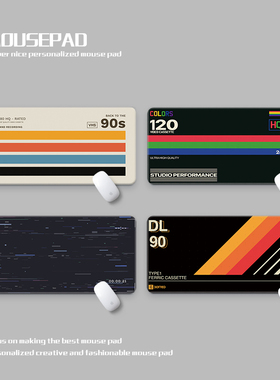 复古录像带录像机鼠标垫超大号电竞丝滑防水垫 VideoTape Deskmat