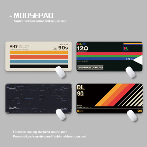复古录像带录像机鼠标垫超大号电竞丝滑防水垫 VideoTape Deskmat