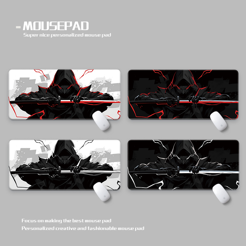 暗黑武士男生游戏鼠标垫超大防水电竞丝滑垫Samurai Dark deskmat