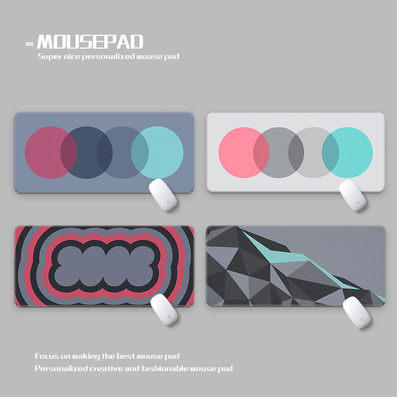 双镜头撞色圆圈鼠标垫超大防水升级加厚垫 Modern Dolch Deskmats