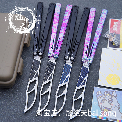 神秘的头发-燕别故v2蝴蝶刀【冠绝天balisong】花式安全不开刃