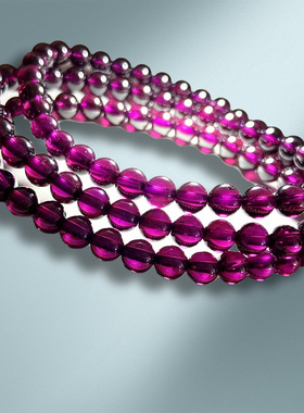 7A级紫牙乌石榴手链女