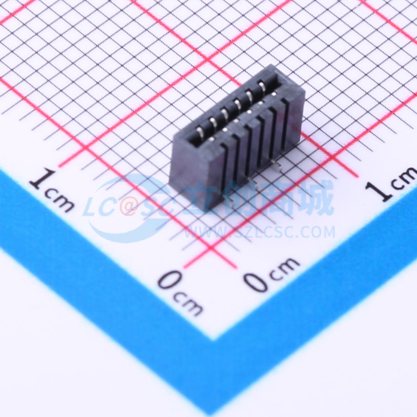 连接器 AFA10-S06LCC-00 SMD,P=1mm(交错脚) 无锁 6P 双侧触点/上