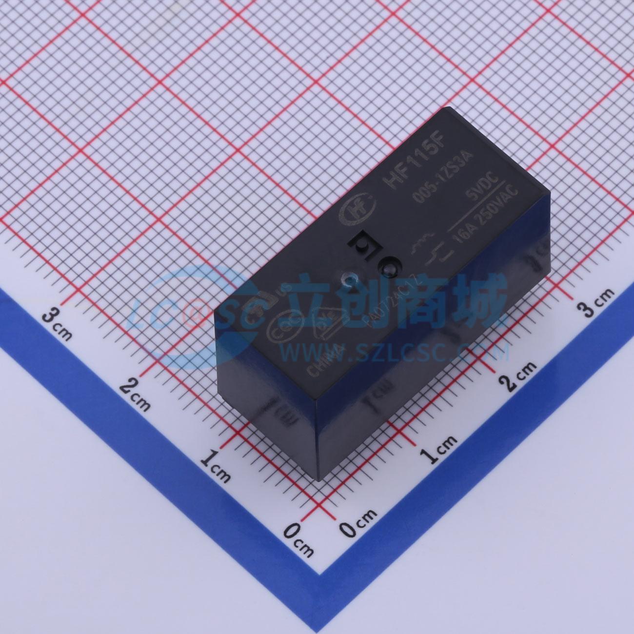 功率继电器 HF115F/005-1ZS3A DIP,12.7x29mm 8 5V 电子元器件