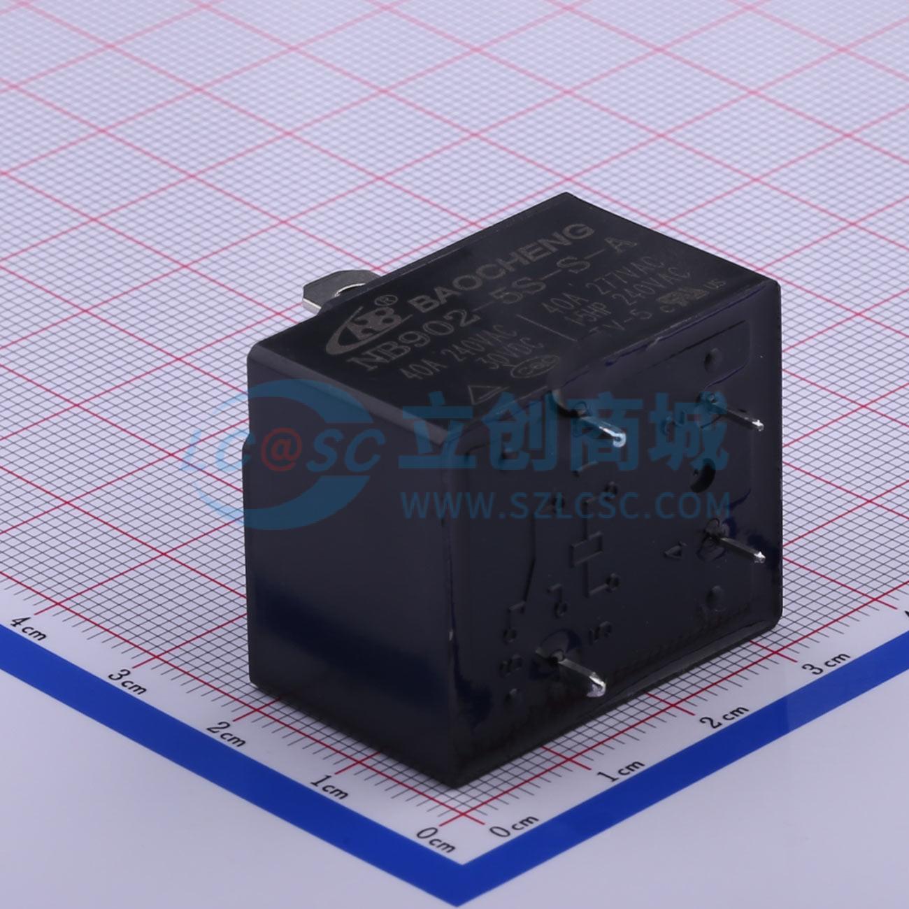 功率继电器 NB902-5S-S-A 40A 插件,27.2x32mm 4 5V 电子元器件