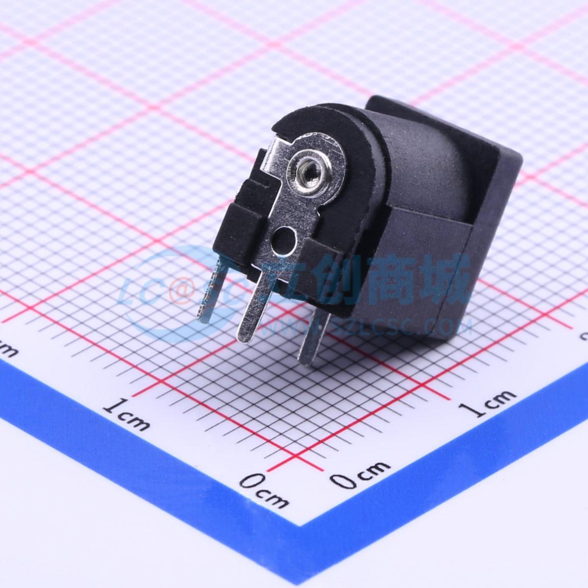 DC电源连接器 DC-005C-25A 插件 弯插 2.5mm 6.4mm 电子元器件