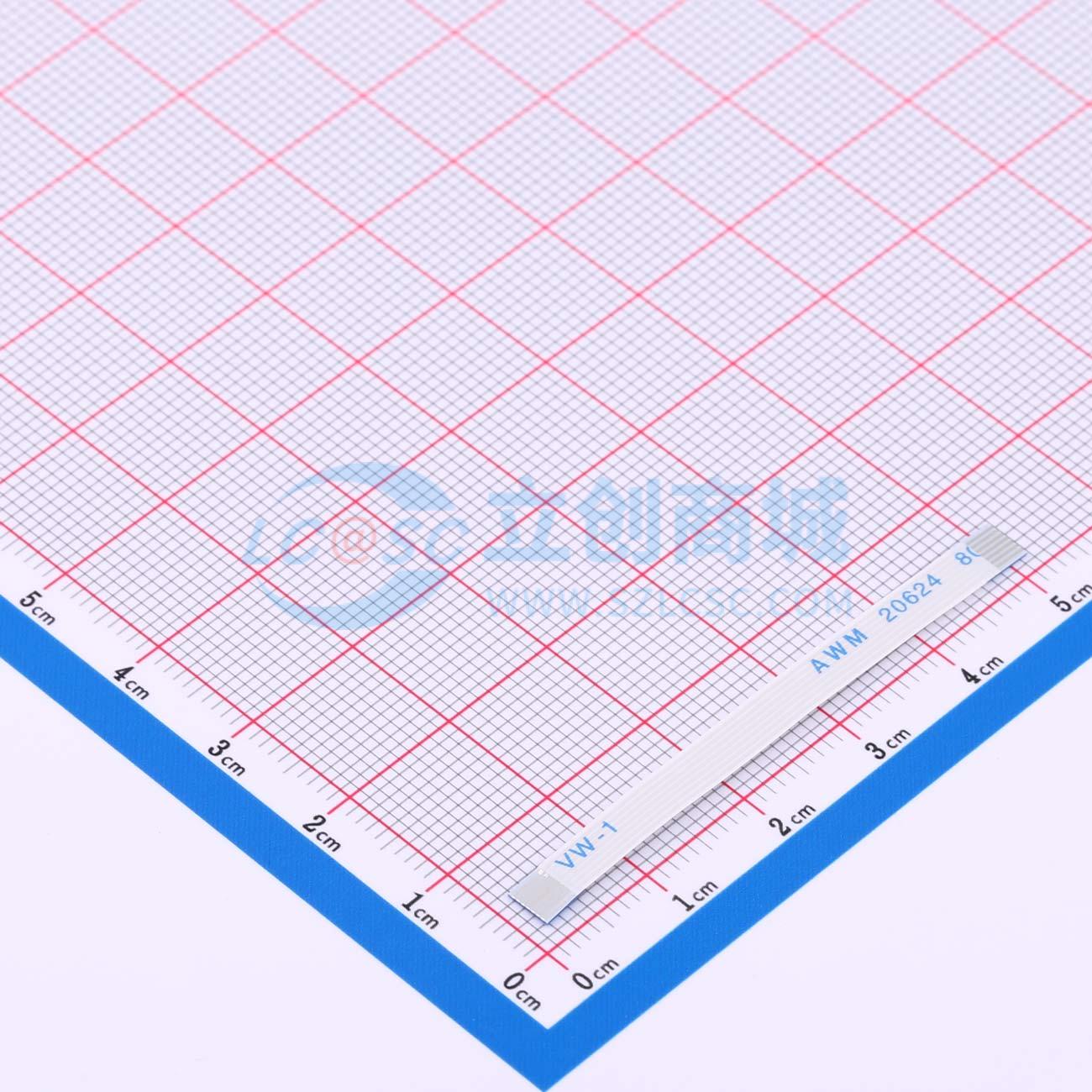 FFC连接线 JS05A-07P-050-3-4 P=0.5mm 7P 0.3mm 同向