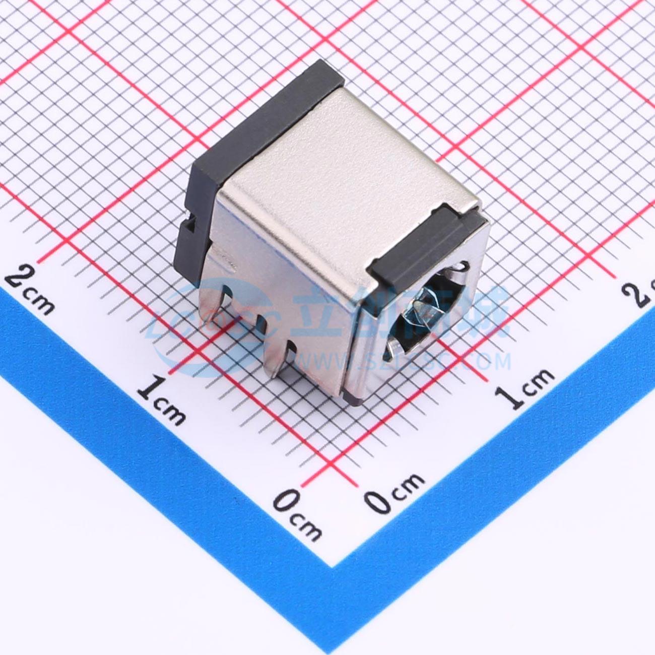 DC电源连接器 DC007B-2.0-J 插件 弯插 2mm 6mm 电子元器件配单