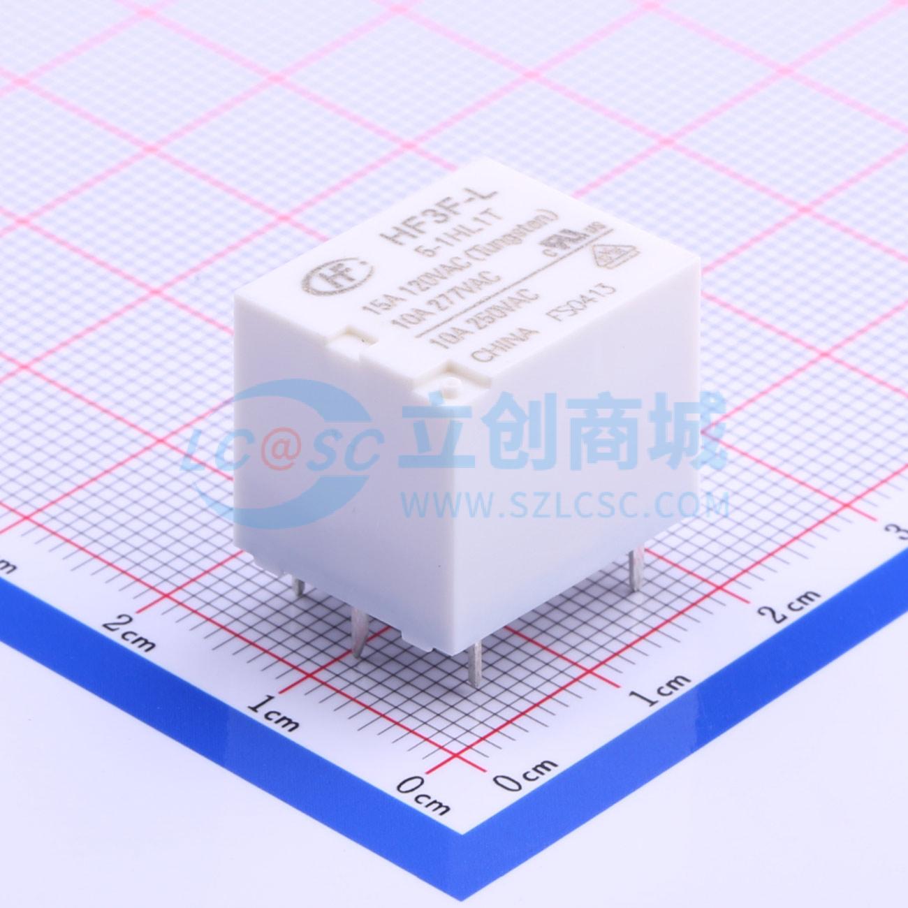 磁保持继电器 HF3F-L/5-1HL1T 插件,15.2x19mm 5 5V 电子元器件