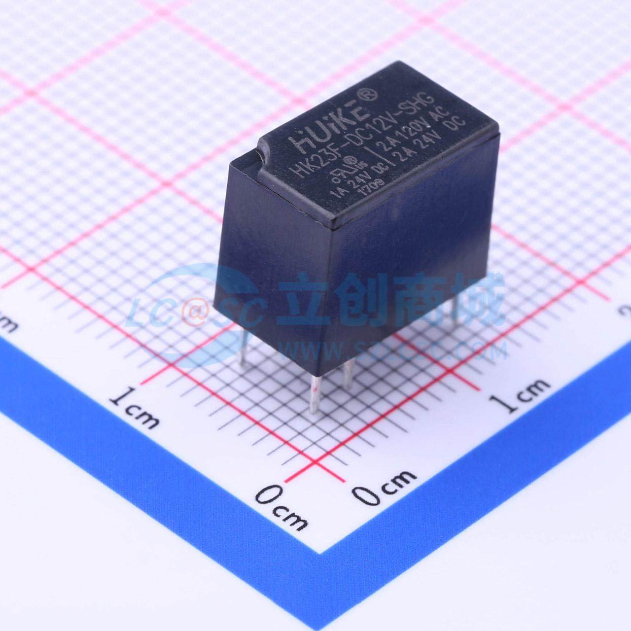 功率继电器 HK23F-DC12V-SHG DIP,7.5x12.5mm 电子元器件配单