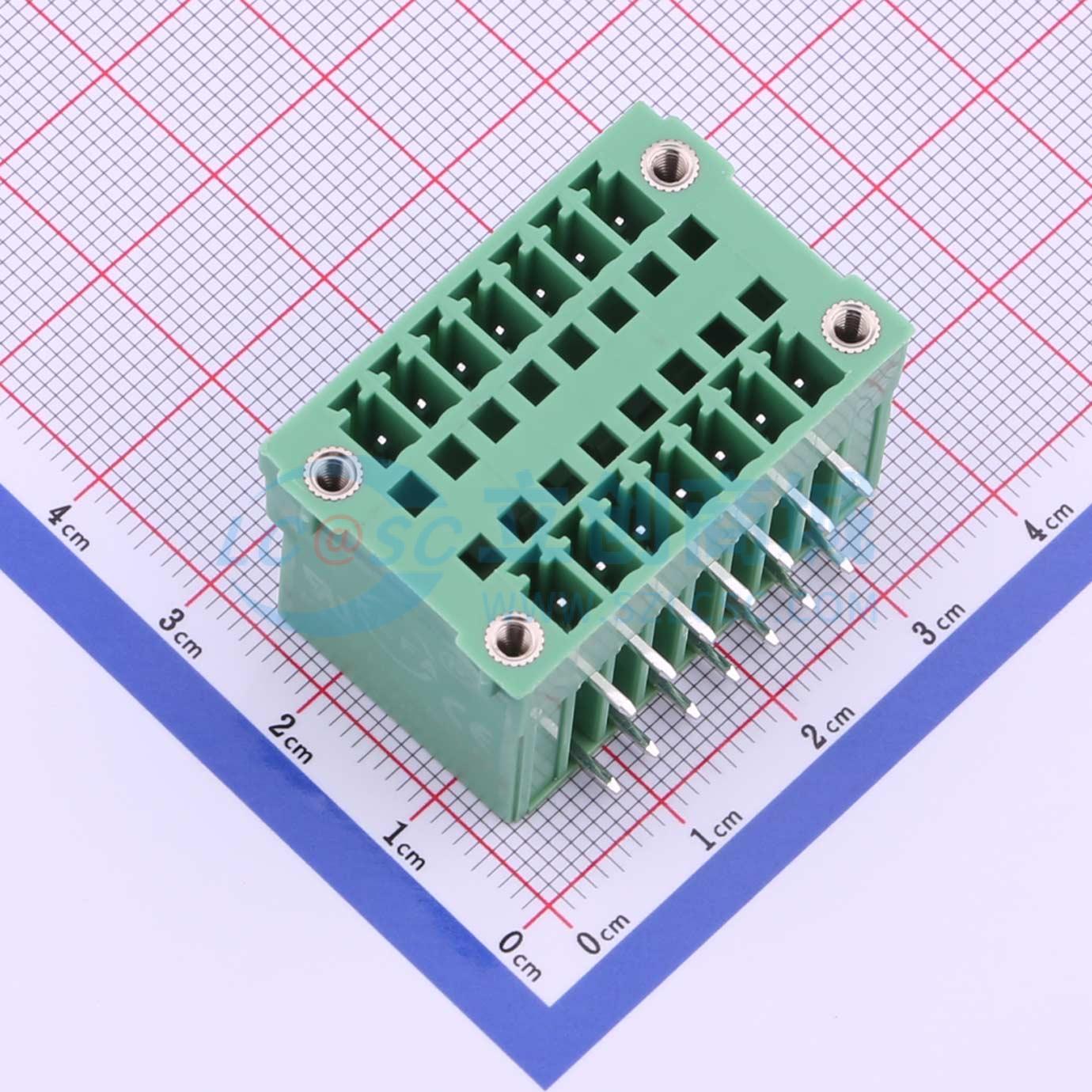 插拔式接线端子 KF2EDGRHM-3.5-2*7P 弯插,P=3.5mm 板端/插座-闭