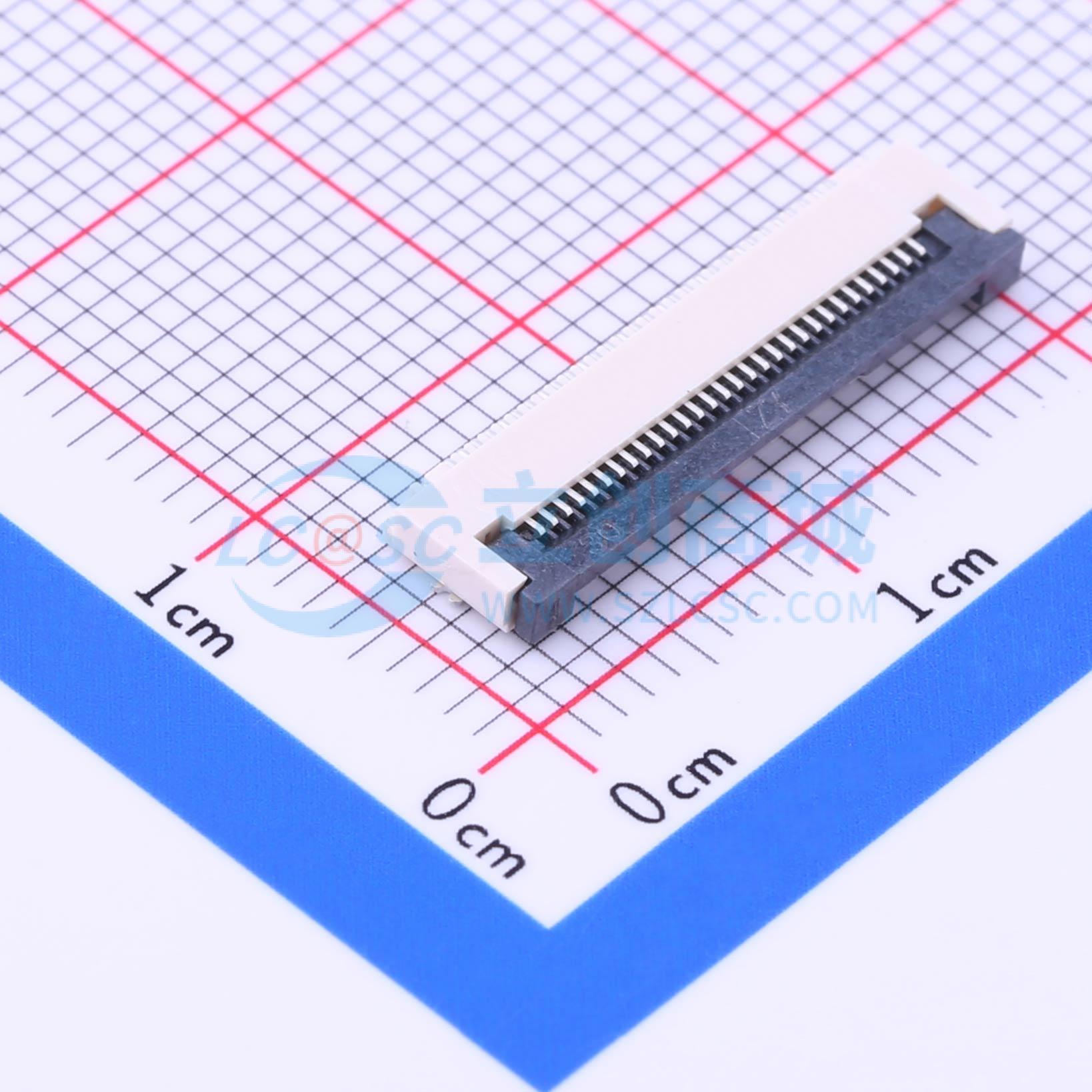 连接器 AFC01-S30FCA-00 SMD,P=0.5mm,卧贴 翻盖式 30P 下接