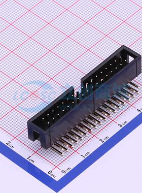 连接器 321034RG0ABK00A01 弯插,P=2.54mm 2x17P 简牛座