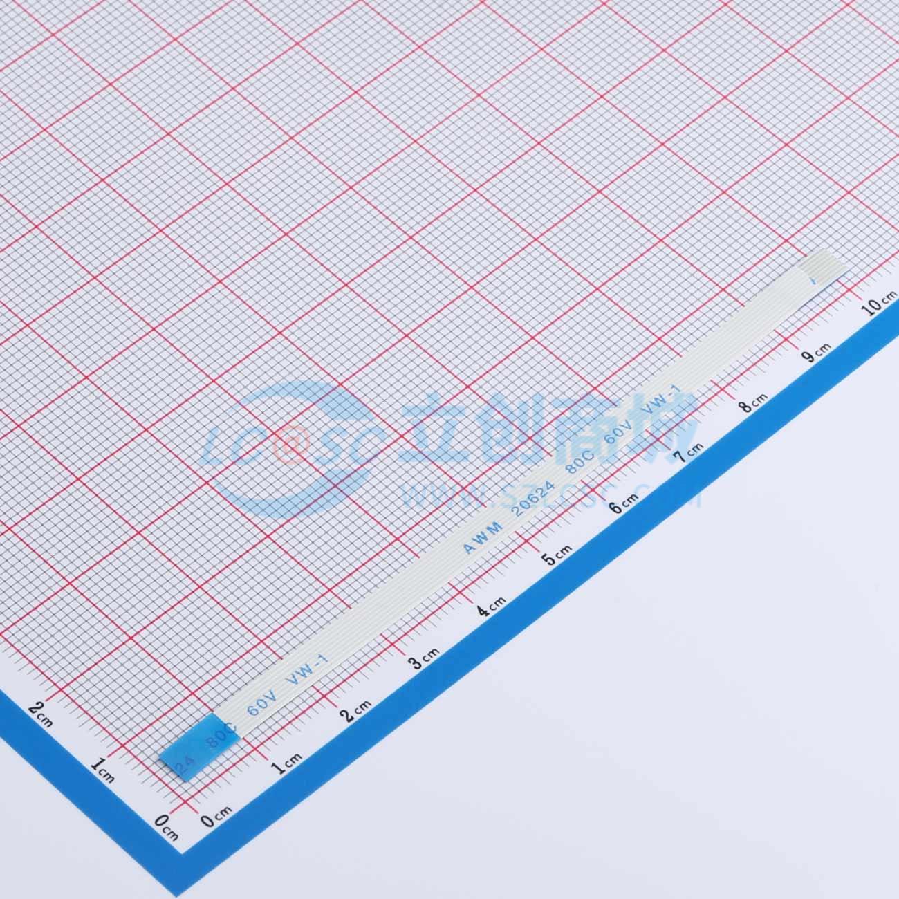 FFC连接线 ZX-FFC0.5-F-10048-8P P=0.5mm 8P 反向
