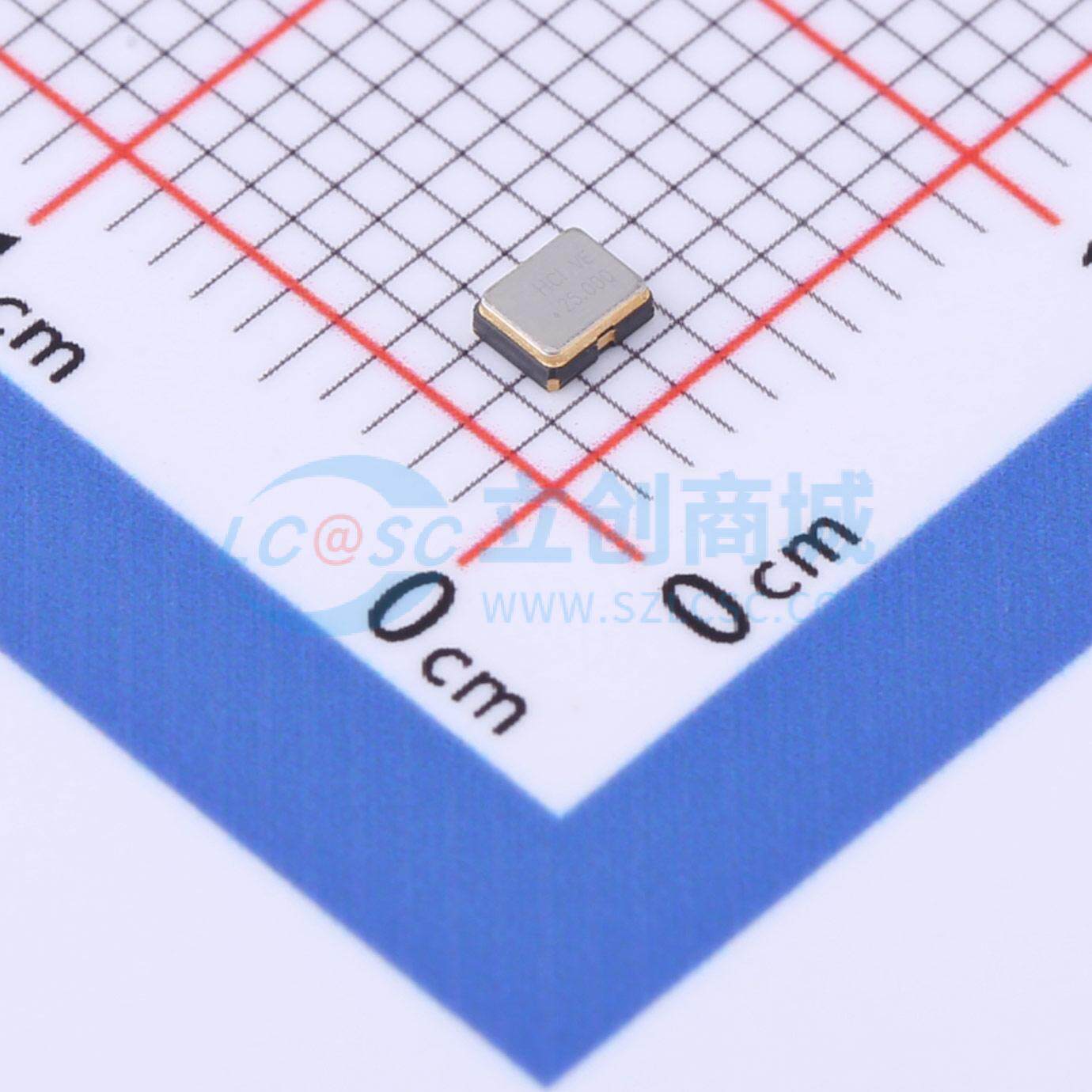 有源晶振 HTWO25000TFD SMD2520-4P 25MHz ±10ppm 电子元器件