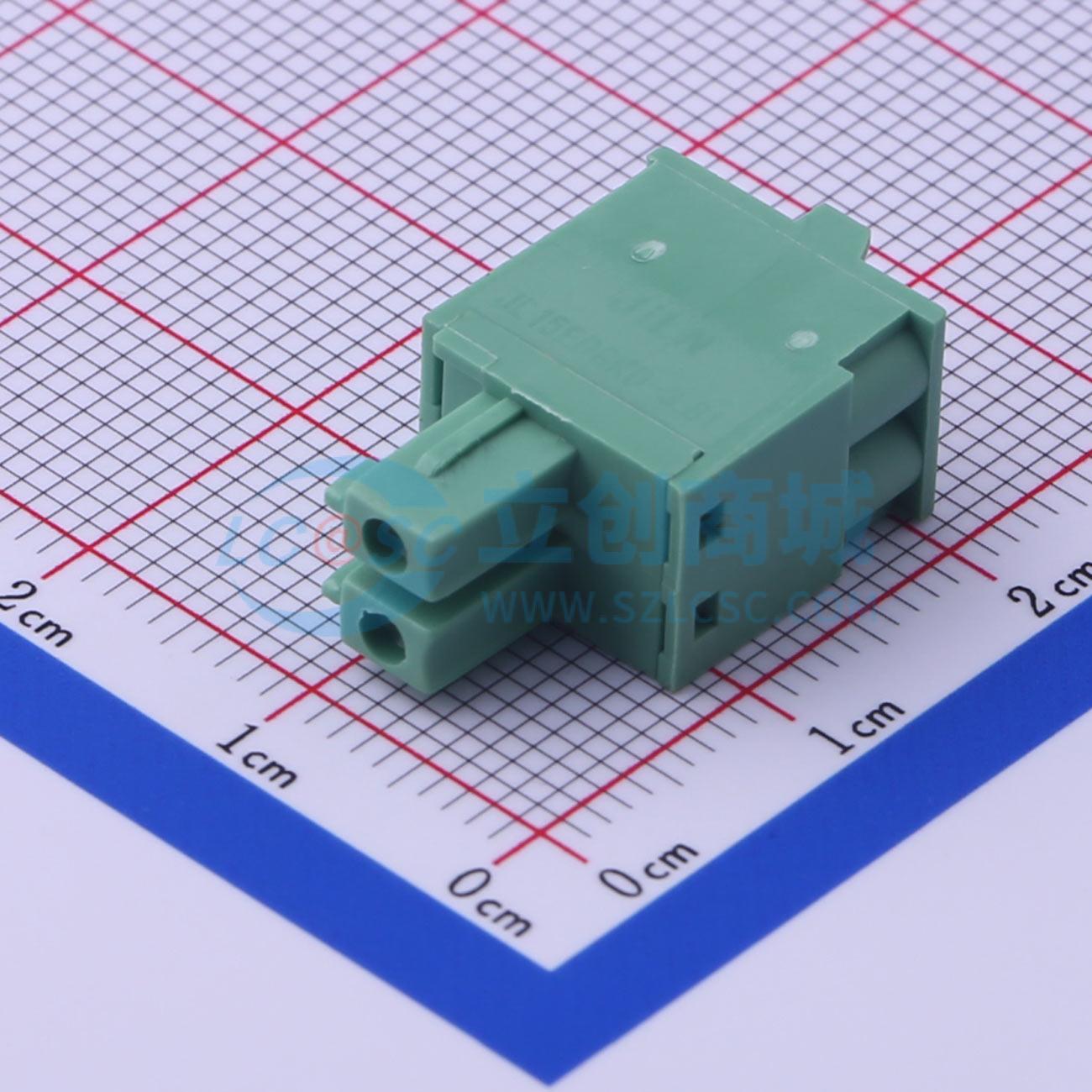 插拔式接线端子 JL15EDGKD-38102G01 P=3.81mm 插头 1x2P 原装