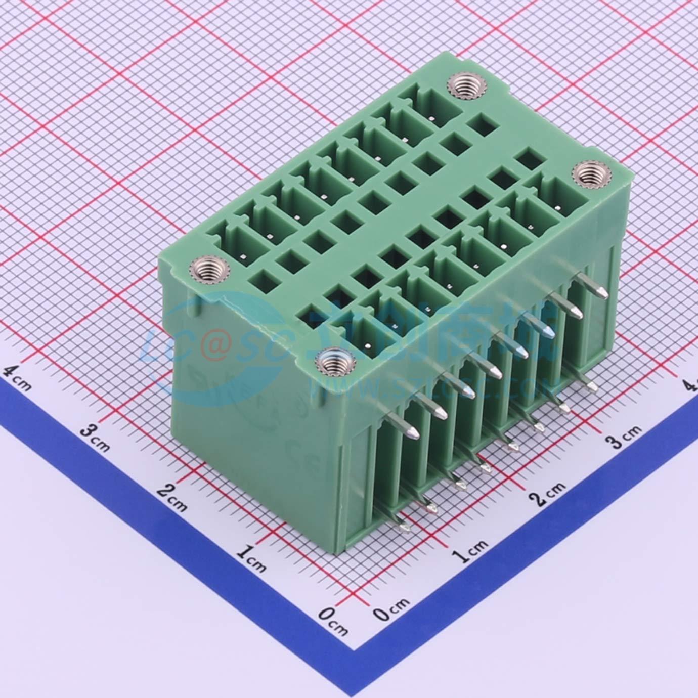 插拔式接线端子 KF2EDGRHM-3.5-2*8P 弯插,P=3.5mm 板端/插座-闭