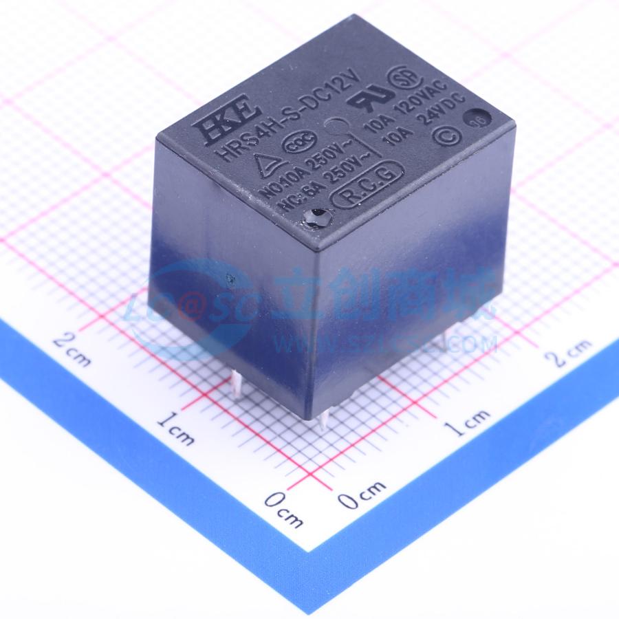功率继电器 HRS4H-S-DC12V 插件,15.5x19mm 原装 电子元器件配单