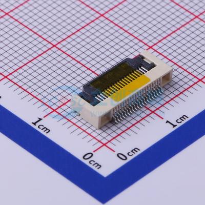 连接器 FPC05020-43200 SMD,P=0.5mm,卧贴 翻盖式 20P 下接