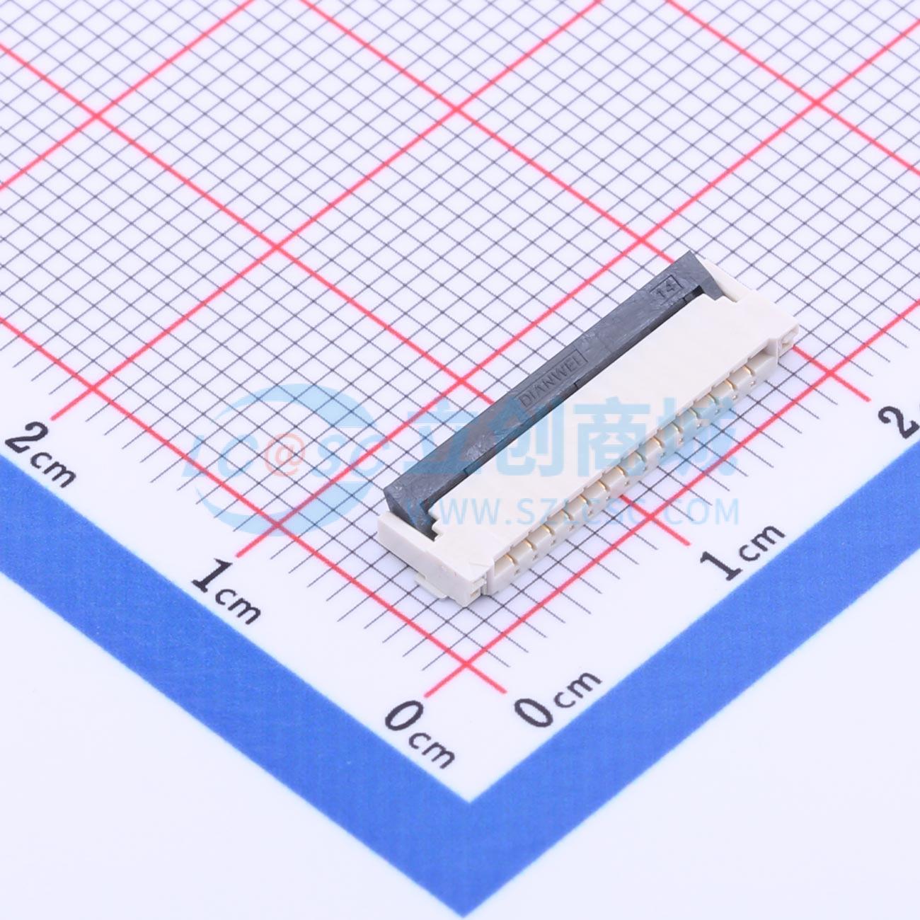 连接器 F1004-H-14-20G-R SMD,P=1mm,卧贴 翻盖式 14P 双侧触点/