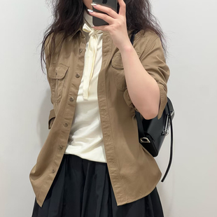 休闲女装 E480004 牛仔工装 水洗产品空调衫 479579 衬衫 25秋冬新款