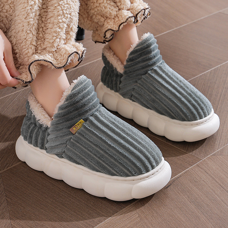 棉拖鞋室内家居2024新款防水防滑保暖加绒包跟情侣棉鞋冬季女外穿