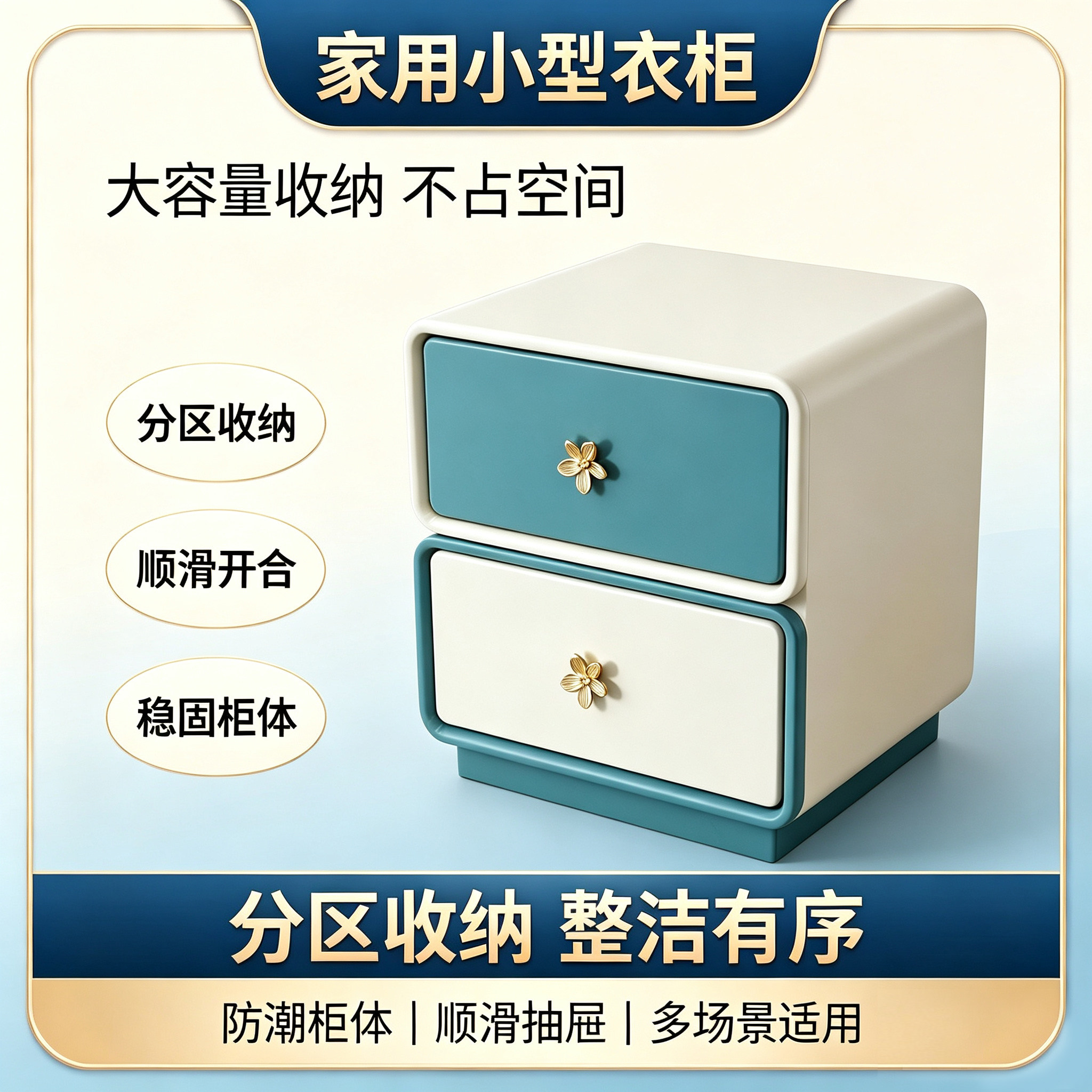 铂宸家用小型卧室环保简约床头柜图片
