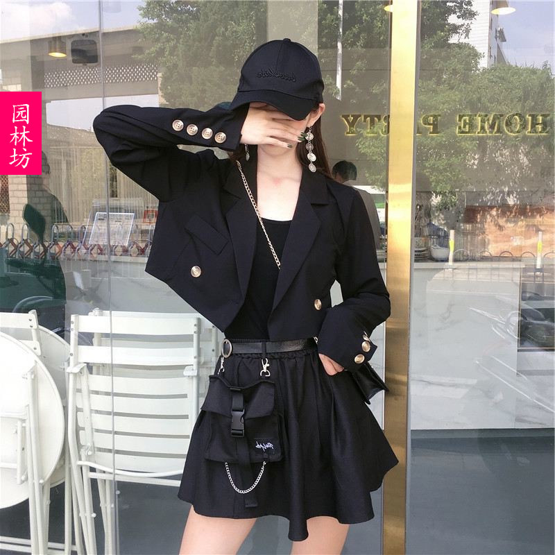 短款黑色小西装外套日系jk服学生女2024春秋季小个子长袖西服上衣,女装/女士精品,西装,淘宝优惠券,粉丝福利购,淘宝优惠卷